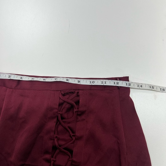 krisa Layered Lace Up Pencil Skirt in Cranberry REVOLVE NEW With Tags Size XS - Picture 10 of 10
